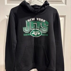 New York Jets NFL Team Apparel Black Youth Large 14-16 Hoodie